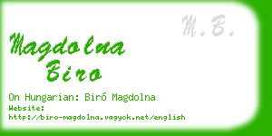 magdolna biro business card